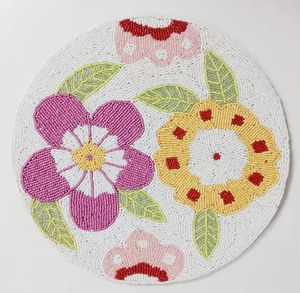 Napperon perlé de meilleure qualité chemin de table décor à la maison napperon rond brodé gardez vos taches de salle à manger napperon perlé gratuit - Product Image 1