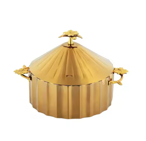 Metal <b>Food</b> <b>Server</b> Round Shape Kitchen Ware Hotpot Latest Arrival Wholesale Luxury Modern Stylish Casserole Attractive Structured - Product Image 1
