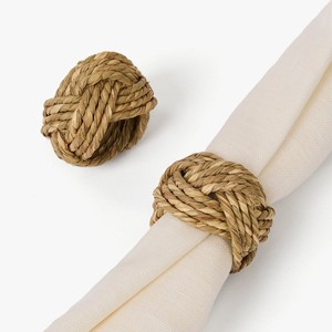 Accesorios de decoración de mesa, servilleteros de rafia y pasto marino, anillos para servilletas ecológicos de pasto marino - Product Image 5