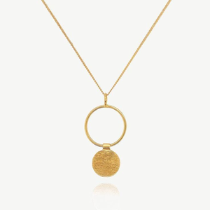 Style minimaliste nouveau métal Baoyan mode en gros 18k plaqué or serrure lune pendentif collier 316 bijoux en acier inoxydable - Product Image 4
