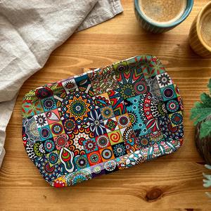 Bandeja de Servicio de Diseño con Recubrimiento de Esmalte de Madera MDF, Bandeja de Mesa de Alta Calidad para Hoteles y Restaurantes - Product Image 2