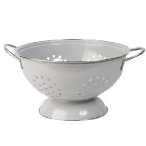 Strong stainless steel mesh <b>metal</b> <b>colander</b> for rinsing vegetables fruits grains pasta noodles cooking preparation - Product Image 4
