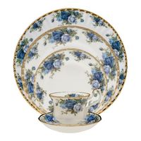 Magnifique service de vaisselle de mariage en porcelaine fine faite à la main, écologique, style américain, avec assiettes à motif personnalisé et décoration sous glaçure