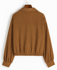 Luxurious Designer Winter Windbreaker for Women Fashionable Lamb Fur Jacket <b>Zipper</b> Knitted for Autumn - Product Image 2