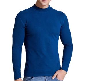 Sous-vêtements thermiques pour hommes, hauts d'hiver et d'automne, col rond, coupe standard ajustée, manches longues, sans couture, respirant, en spandex/polyester - Product Image 1