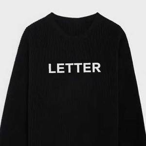 Logo personnalisé tricot fabricant automne hiver hommes broderie pull mode hommes noir pull chandails tricotés pour homme - Product Image 4