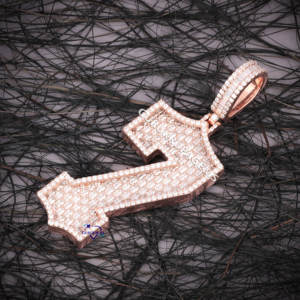 Colgante de joyería de Hip Hop de Plata de Ley 925 para hombres con colgante de claridad VVS de diamantes de moissanita de corte redondo y Baguette - Product Image 5