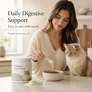 <span class=keywords><strong>Poudre</strong></span> pour <span class=keywords><strong>le</strong></span> soulagement de l'estomac sensible des chats - 1 milliard d'UFC de probiotiques avec enzymes digestives - 40 portions - Soutien à la santé intestinale des animaux de compagnie - Product Image 2