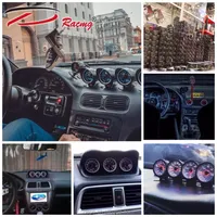 52mm voiture jauge de pression d'huile analogique numérique blanc ambre LED électrique double vue ensemble moteur pas à pas course Auto jauge