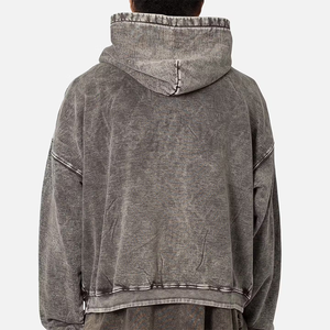 Sudadera con Capucha de Invierno para Hombre, Corte Holgado, Estampada Personalizada, Bordada y Teñida Lisa, 100% Felpa de Algodón para Ropa Urbana y Aventuras al Aire Libre - Product Image 2