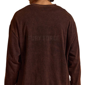 Sweat-shirt à manches longues et col rond pour hommes coupe ajustée 100% coton pour l'hiver - Product Image 4