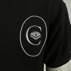 Haute qualité 100% coton grande taille hommes t-shirts Logo personnalisé impression broderie noir unisexe surdimensionné T-Shirt court - Product Image 4