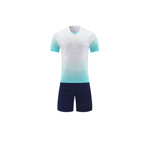 Ensemble de maillots de football personnalisés avec logo imprimé pour hommes, vêtements d'équipe de football, maillot de sport court, séchage rapide, respirant, 100% polyester - Product Image 5