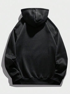 Sudadera con capucha de lana de algodón de 450GSM al por mayor para hombre diseño de logotipo impreso personalizado DTF para invierno - Product Image 2