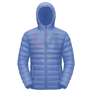 Customizable Mens Quilted Puffer Jacket Lightweight Warm Windproof Hooded Winter <b>Coat</b> OEM Wholesale Private Label Supported - Product Image 1
