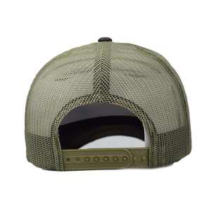 หมวกเบสบอลด้านหลังผ้าฝ้ายเปล่า5แผงสำหรับผู้ใหญ่หมวกทรูเกอร์ตาข่ายสีทึบพร้อมโลโก้ที่กำหนดเองได้ - Product Image 4