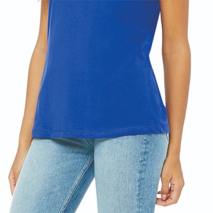 Camiseta de algodón para mujer, informal, de manga corta, cuello redondo, suave, básica, con logo personalizado, para verano, nueva moda. - Product Image 5