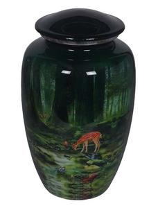 Urna de cremación de aluminio de estilo americano clásico, acabado Natural, decoración interior de Metal para cenizas, suministros funerarios para adultos conmemorativos - Product Image 2