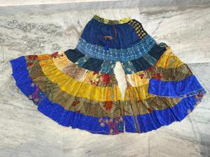 Palazzo en patchwork de soie à 7 couches, pantalon large de style bohème pour les fêtes, pantalon de voyage bohème hippie pour femmes, pantalon de demoiselle d'honneur pour femmes - Product Image 3