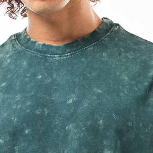 Men's <b>Tie</b>-Dye Short Sleeve Acid Wash T-Shirt 100% Cotton Regular Fit O-Neck Casual Solid Color Jersey <b>Knitted</b> Top - Product Image 4