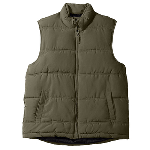 Softshell de poliéster cálido de invierno para hombre con chaleco hinchado forrado de lana, chaleco acolchado impermeable informal, chaqueta sólida personalizada, chaleco para hombre - Product Image 3
