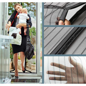 Modern Design Balcony <b>Window</b> Mosquito <b>Net</b> Strong Fiberglass Insect Screen Available in 80/90/100 X 210/220 cm Black Sizes - Product Image 3
