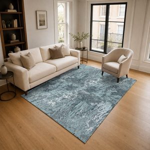 RUGS DEPOT LXDP-0658 Wholesale Multicolor Neutral Contemporary Geometric Digital Printed Machine Washable Chenille Rug Non <b>Slip</b> - Product Image 2
