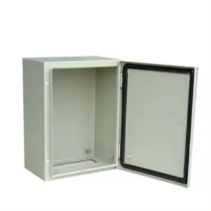 Caja de Metal de chapa impermeable para exteriores, doble puerta, acero inoxidable, aluminio, caja eléctrica