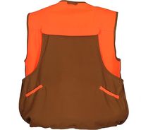 Gilet de chasse à la caille de faisan Upland Chargement avant et arrière orange avec épaules matelassées pour gaucher ou droitier