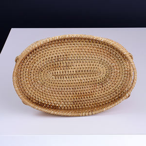 Vietnam Plateaux ronds en bambou faits à la main Plateaux ovales écologiques Plateau de service avec accent en rotin pour intérieurs de restaurant-SR2010 - Product Image 3