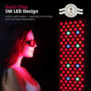 Panel de Lámpara de Terapia de Luz Roja de Cuerpo Completo con Chip Dual Sunplus de 480 Nm - 1060 Nm, Dispositivo Infrarrojo de 5 W, 1000 W, 1500 W, 9 Longitudes de Onda - Product Image 5
