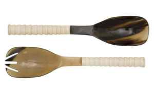 Cucharas de cuerno ecológicas de calidad superior de Venta caliente, tenedores, cubiertos, estilo clásico, tamaños personalizables, fabricante directo para el hogar - Product Image 2