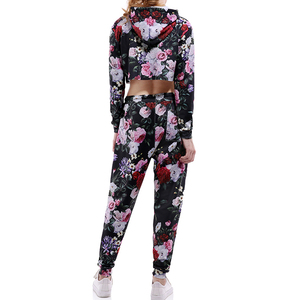 Ensemble de survêtement pour femmes, deux pièces, sportif, coupe confortable, tissu respirant pour l'entraînement et les vêtements décontractés - Product Image 5