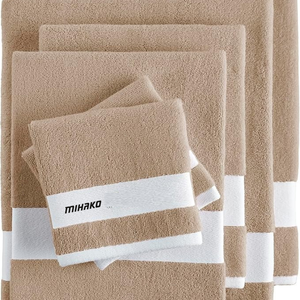 Ensemble de serviettes de bain, de main et de visage en coton 100% pur de haute qualité OEM, style luxueux et solide, séchage rapide, pour hôtel, salle de sport, conception de logo personnalisée - Product Image 2