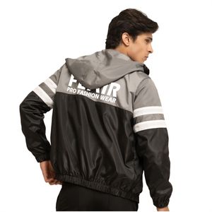 Veste coupe-vent zippée pour homme imperméable et respirante avec capuche pliable pour la course à pied et la pluie - Product Image 3