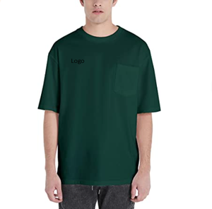 เสื้อยืดคอกลมแขนสั้นสำหรับผู้ชายทรงโอเวอร์ไซส์ผ้าคอตตอนคอกลมนุ่มมากใส่สบาย - Product Image 4