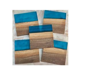 Posavasos cuadrado de madera de resina de diseño moderno de alta calidad, nuevo modelo de lujo para uso en mesa, exportado a granel a la India, precio competitivo - Product Image 1