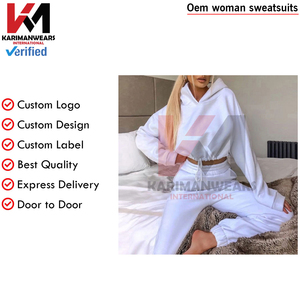 Conjunto deportivo de dos piezas de invierno para mujer, Sudadera con capucha sólida de gran tamaño, chándal, pantalones, ropa deportiva, ropa deportiva informal, chándales - Product Image 5