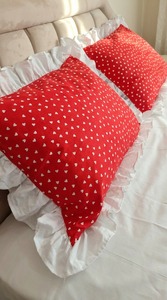 Funda de Almohada Rectangular de 50x70 cm, Tejida, con Volantes en Forma de Corazón, de Algodón, Moderna, de Lujo, Personalizable, Decorativa, Suave, Transpirable y Duradera, para Hotel - Product Image 3