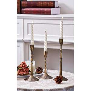 Stylish antique brass <b>candle</b> holder for elegant home decor luxury candlelight <b>dinners</b> and high-end wedding table settings - Product Image 6