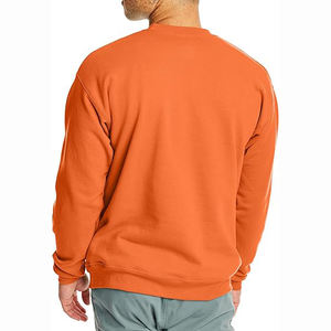 Sudaderas con capucha y sudadera para hombre Logotipo personalizado Impresión Streetwear Rib Crew Neck Oversized Drop Shoulder Sudadera en blanco para hombres - Product Image 6