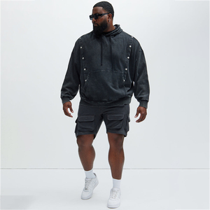 Nueva Sudadera con capucha y pantalones cortos de gran tamaño Urban High Demanding Edge con nuevo logotipo personalizado y diseño para marca personalizada - Product Image 1