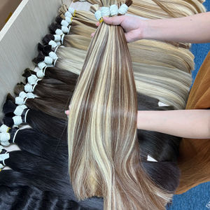 Extensions de cheveux Remy vietnamiennes naturelles droites 100% 2 tons Piano Couleur en vrac Super Double Drawn Cuticule Alignée Cheveux humains - Product Image 1