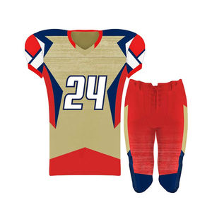 Uniforme de fútbol americano OEM Premium hecho con camiseta de fútbol americano de malla flexible para atletas - Product Image 1