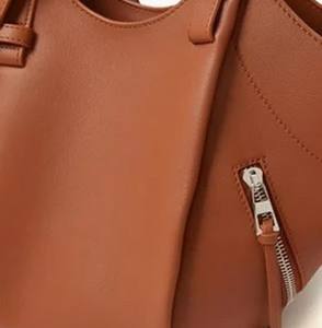 Brown Genuine Leather Vintage Fashion Lady Candy Water Resistant <b>Shoulder</b> <b>Bag</b> Women Modern Hobo Tote Two <b>Straps</b> Adjustable - Product Image 3