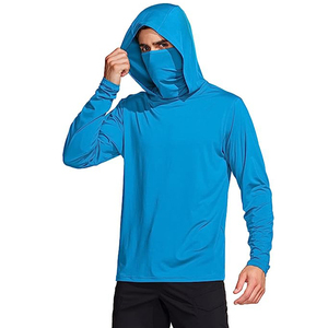 Ropa de protección solar 2025, camiseta para correr para hombre, camiseta de manga larga de pesca transpirable de poliéster, camiseta UV para bicicleta de montaña - Product Image 5