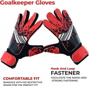 Gants de gardien de but de football américain pour enfants Garçons Enfants Jeunes Poignées solides Fermeture à lacets unisexe Protection du pouce des doigts - Product Image 3