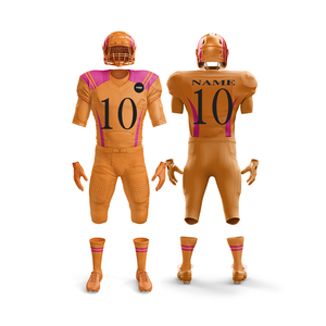 ชุดเสื้อและกางเกงอเมริกันฟุตบอลแบบพรีเมียมสั่งทำพิเศษ |   ชุดทีมฟุตบอลพร้อมเสื้อและกางเกง |   ชุดกีฬาโพลีเอสเตอร์ระบายอากาศได้ดี - Product Image 4