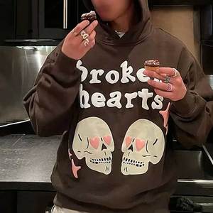 เสื้อฮู้ดผู้ชายแบบสวมหัวผ้าหนามีฮู้ดปักโลโก้ผ้ากำมะหยี่สำหรับใส่ได้ทั้งชายและหญิงดีไซน์แบบกำหนดเอง - Product Image 4