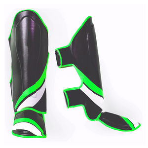 Nuevas Espinilleras Personalizadas con Logotipo para Kickboxing y Muay Thai, Protectores de Piernas y Pies de PU con Cordones, Protección Integral - Product Image 1